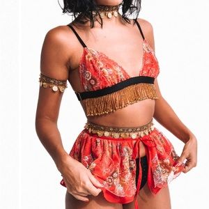 MIYA LACE JINGLE BRA & BOOP SKIRT W/ GOOD VIBRATIONS JINGLE SET